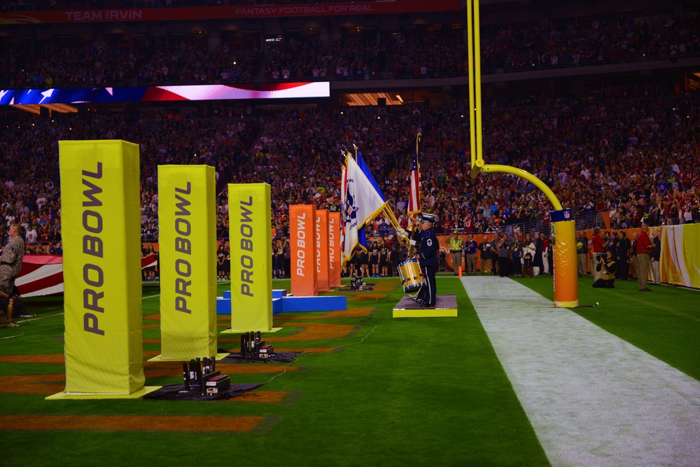 Arizona National Guard Color Guard Participates in Pro Bowl Pregame
