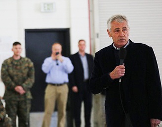 Hagel Addresses Marines, Sailors at Miramar Air Station