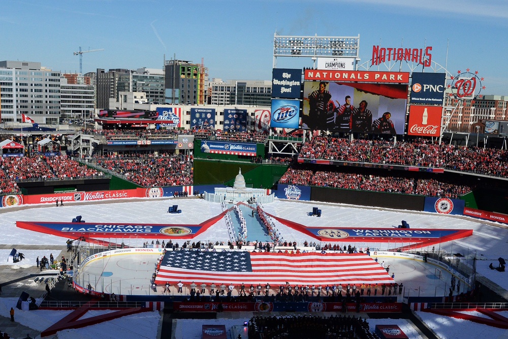 Service Members Honored at NHL Winter Classic in Washington