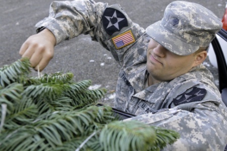 Soldier Secures Free Christmas Tree for Military Family