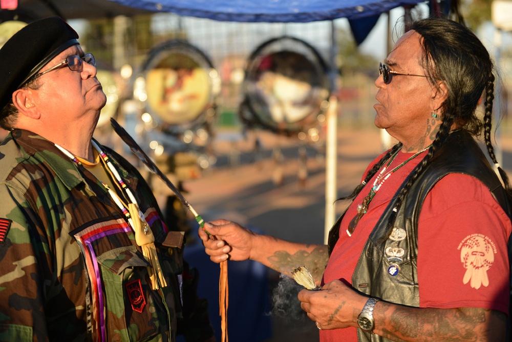 Marine Corps Veteran Receives Spiritual Cleansing at Native American Veterans Pow Wow