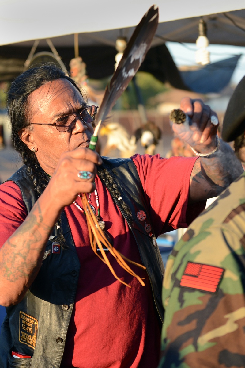 Vietnam Vet Performs Spiritual Cleansing at Native American Pow Wow