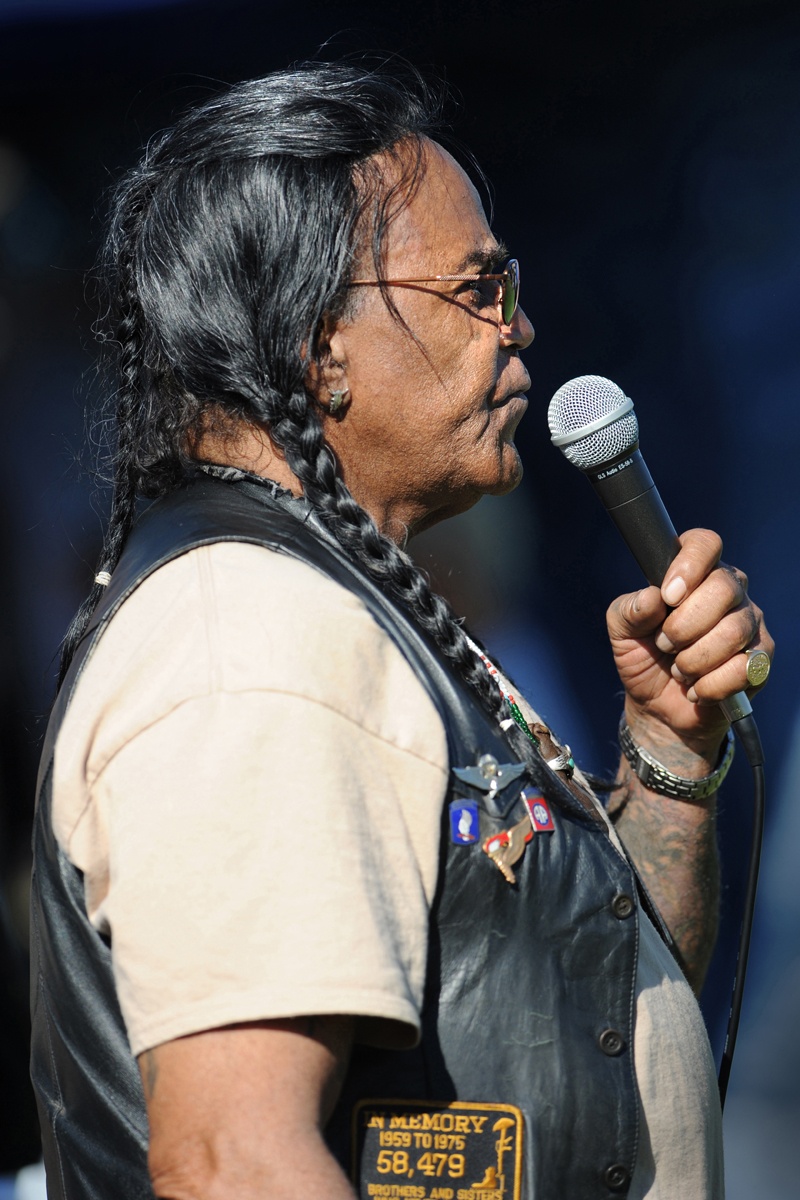 Vietnam Vet and Cherokee Tribe Member Performs Spiritual Cleansing at Native American Veterans Pow Wow