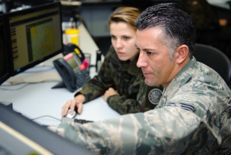 U.S. Air Force Trains Polish Meteorological Officer on Weather Forecasting