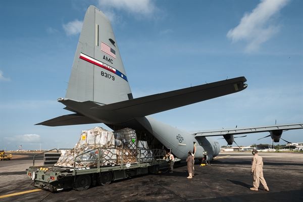 Kentucky Air National Guard Airlifts Humanitarian Aid to Liberia for Ebola Response