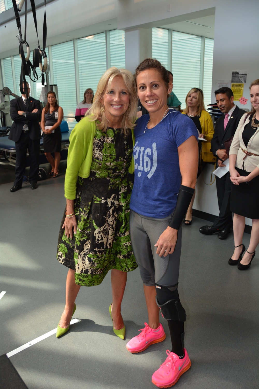 Dr. Jill Biden Visits Wounded Warrior Athlete at Brooke Army Medical Center