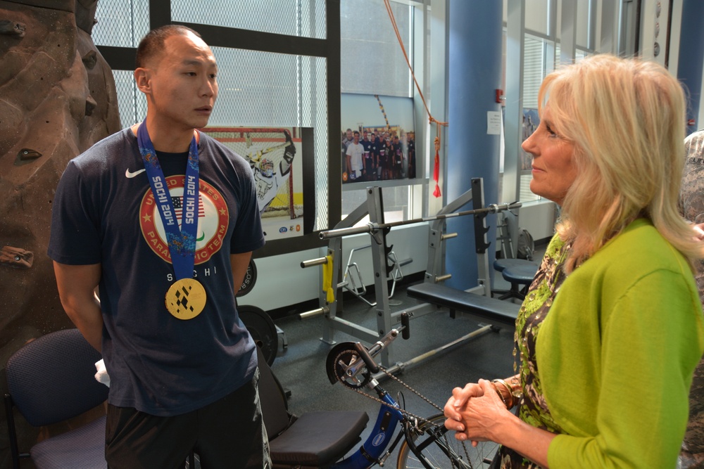Dr. Jill Biden Honors Paralympic Gold Medalist Jen Lee
