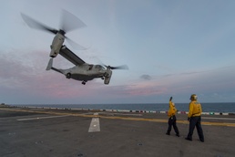 MV-22 Osprey Takes Flight from USS Makin Island