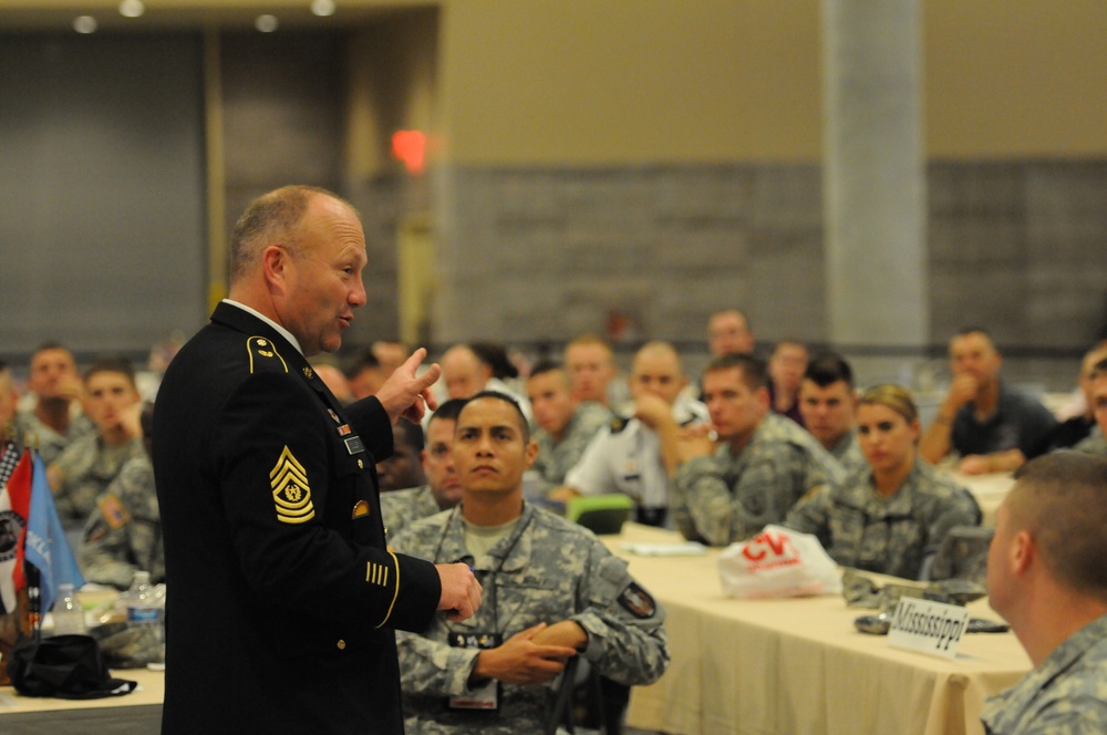 Army National Guard Command Sergeant Major Addresses Enlisted Troops at Annual Conference
