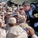 Robin Williams Entertains Troops at Camp Liberty Post Exchange in Baghdad