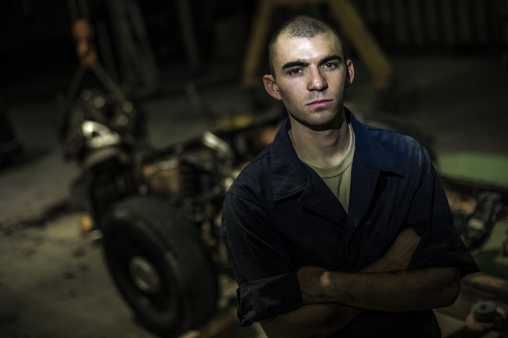 Airman Maintains Vehicles in Southwest Asia