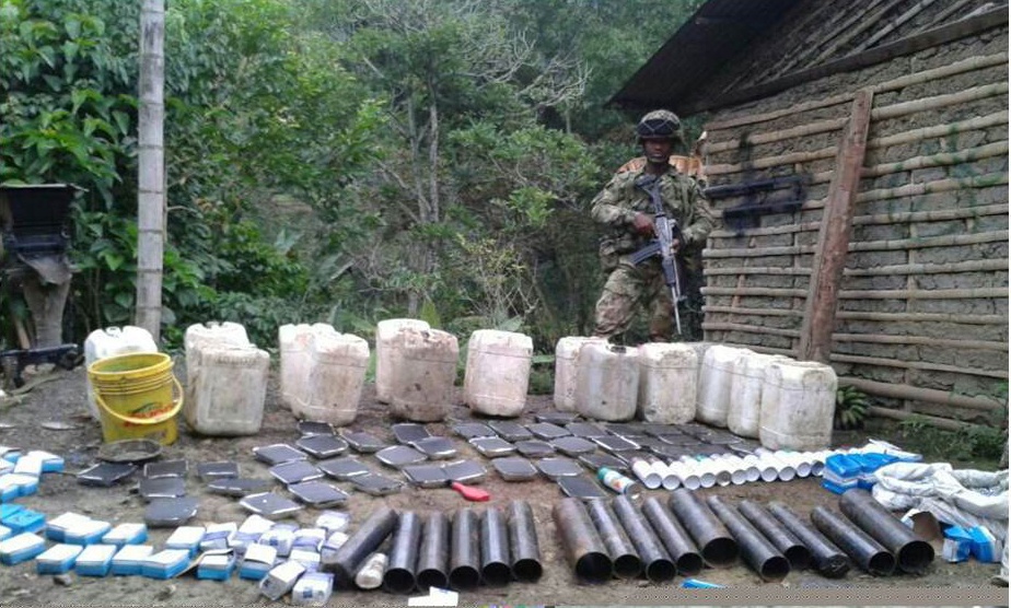 Colombian Army Seizes Explosives from FARC IED Factory