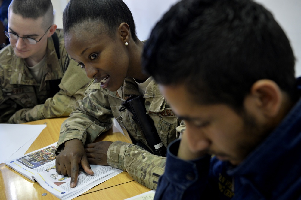 Air Force Sergeant Volunteers to Teach English to Afghan Students