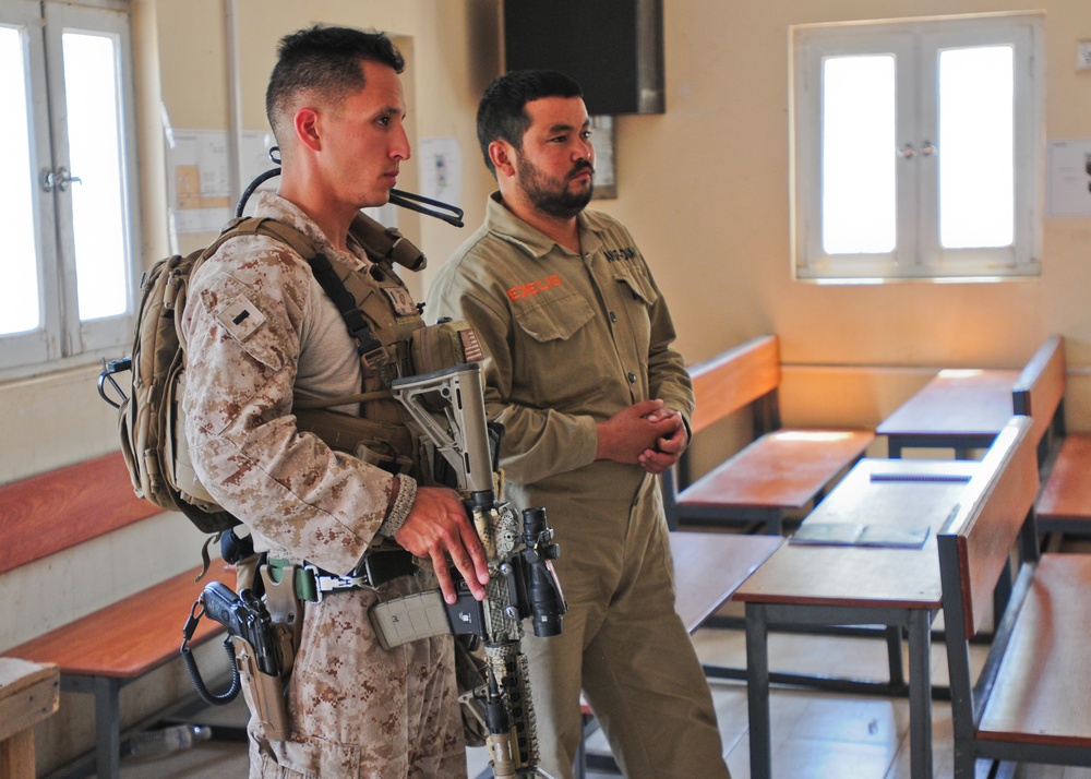 U.S. Marine Mentors Afghan Army Engineers in HVAC Training