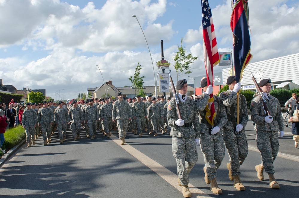 Soldiers Mark 70th Anniversary of D-Day in Carentan, France