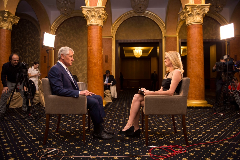 Defense Secretary Hagel Interviewed in Romania
