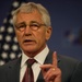 Hagel Holds News Conference at NATO Headquarters