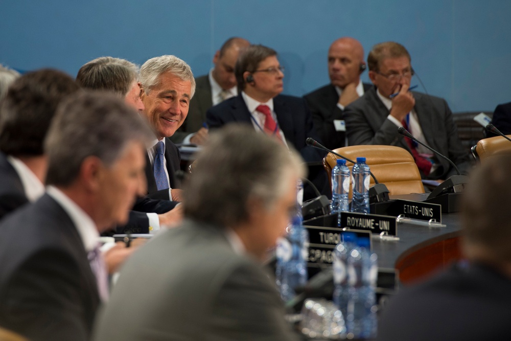 Hagel Attends NATO Council Meeting in Brussels
