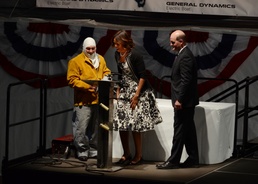 First Lady Michelle Obama Sponsors Virginia-Class Submarine Illinois