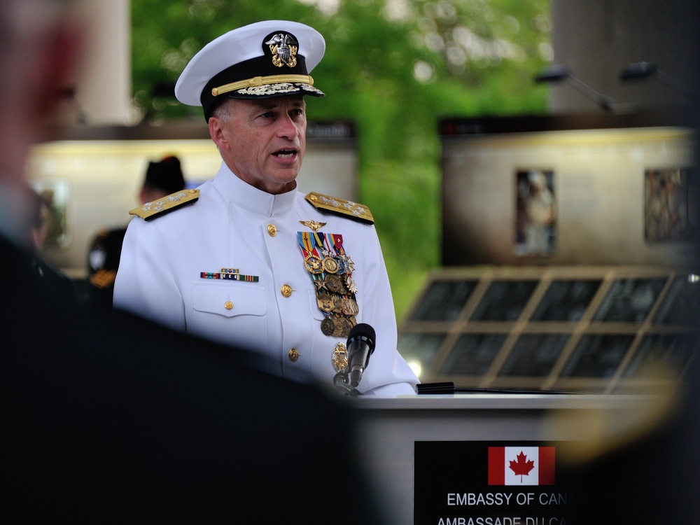 Joint Chiefs Vice Chairman Honors Canadian, U.S. Fallen in Afghanistan at Memorial Vigil