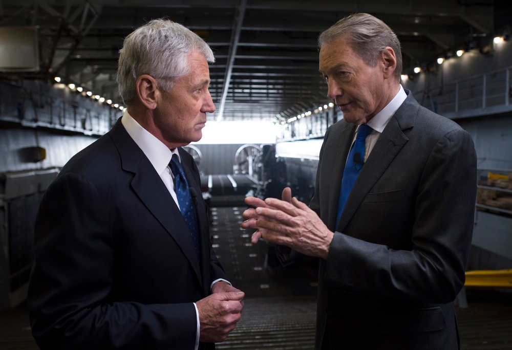 Defense Secretary Hagel Receives Intrepid Freedom Award