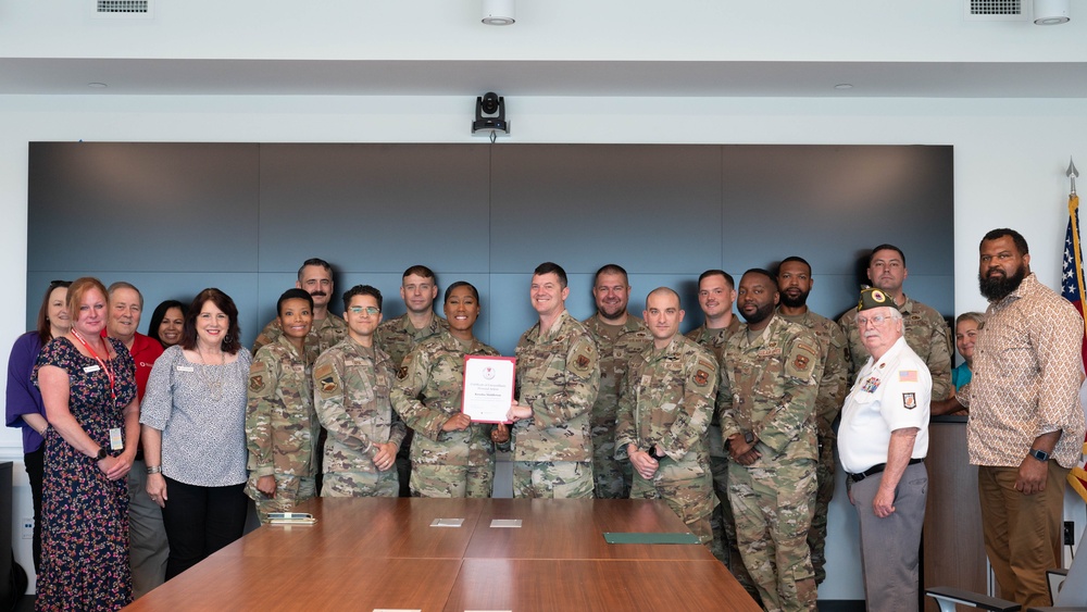 Team Tyndall Airman awarded the American Red Cross Lifesaving Award
