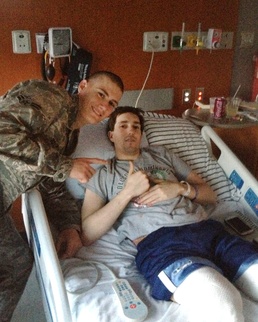 Air Force Airman Visits Brother Injured in Boston Marathon Bombing