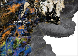 Hyperspectral Mapping Reveals Iron-Rich Regions Around Kabul, Afghanistan