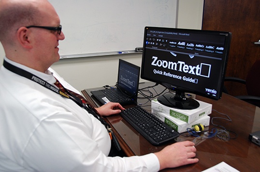 Defense Logistics Agency Specialist Uses Assistive Technology to Test Software Accessibility
