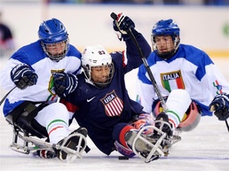 U.S. Sled Hockey Team Dominates Italy at 2014 Paralympics