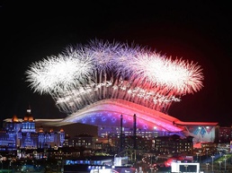 Fireworks Light Up Sochi's Fisht Olympic Stadium at Paralympic Opening Ceremony