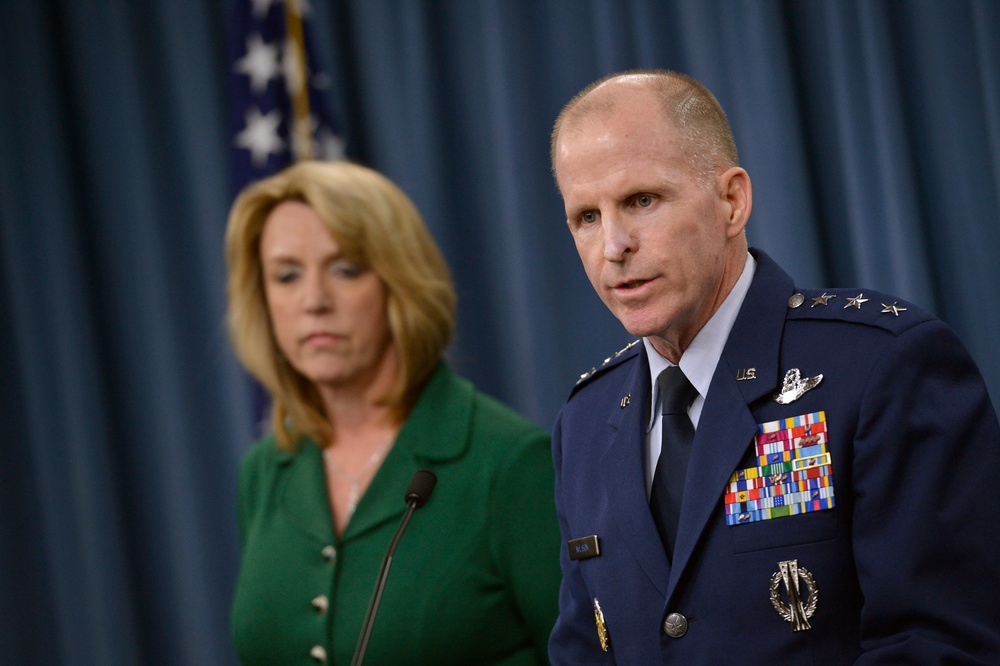 Air Force Leaders Brief Reporters at the Pentagon