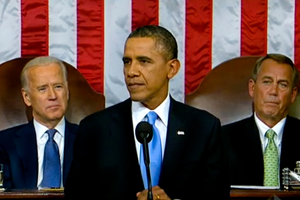 Obama Delivers State of the Union Address at U.S. Capitol