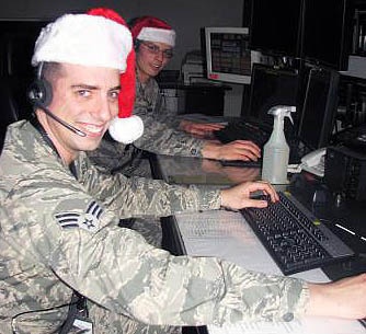 Air Force Airmen Train for Santa Tracking Mission