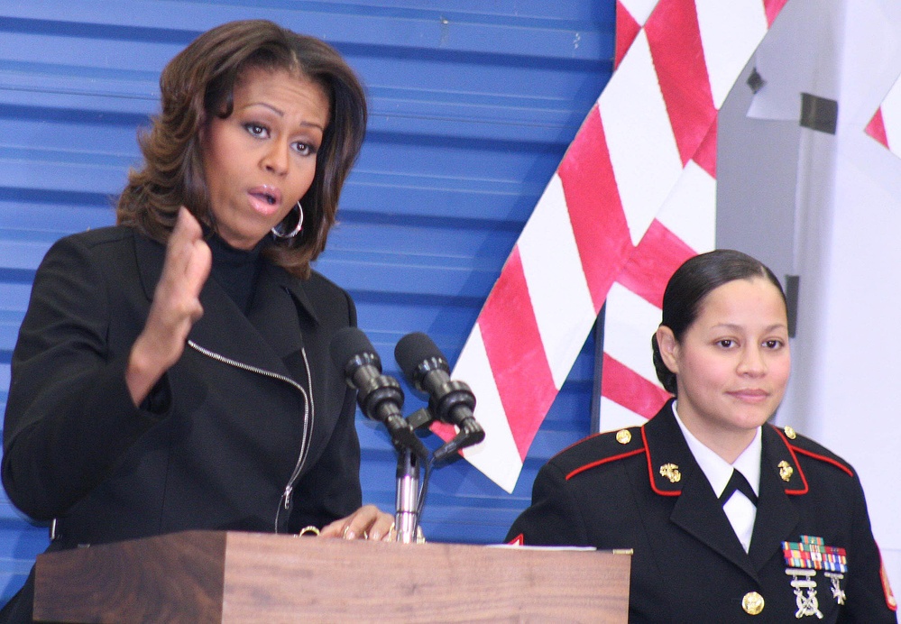 First Lady Boosts Marine Corps Toys for Tots Campaign