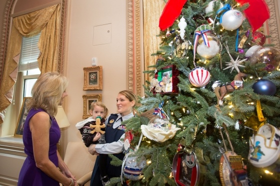 Dr. Jill Biden Hosts National Guard Christmas Tree Dedication