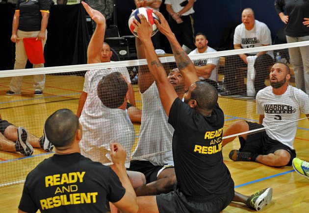 Army Wounded Warrior Competes Against Special Ops Team at Sitting Volleyball Tournament