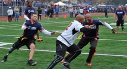 Amputee Player Rushes to Yank Flag from Former NFL Stars in Charity Game