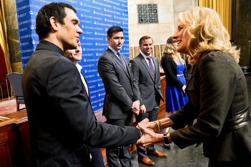 Dr. Jill Biden Visits Columbia University to Learn About Veteran Support Programs