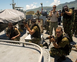Navy Chief Petty Officer Leads Illegal Fishing Scenario at Cutlass Express 2013