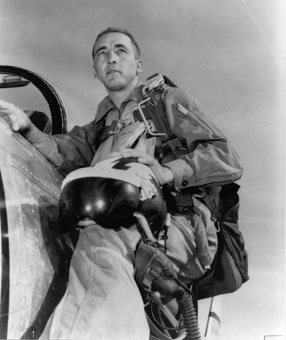 Ace Pilot Risner Flies F-86 Sabre in South Korea
