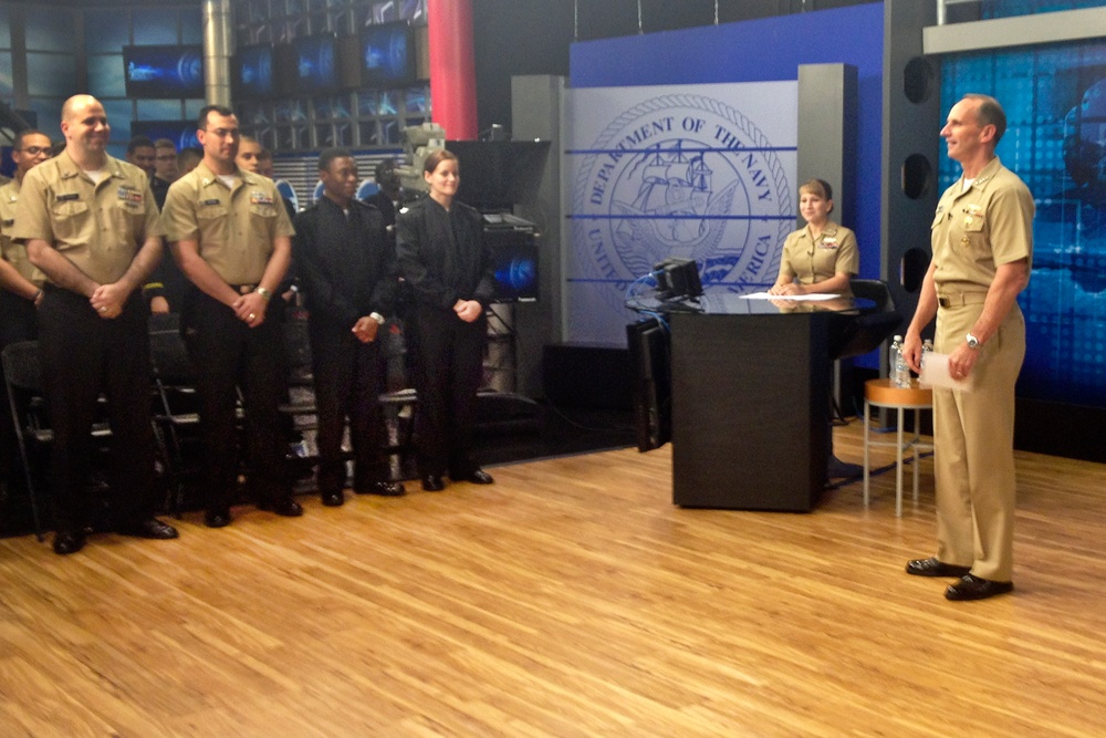 Navy Chief Holds All-Hands Call at Defense Media Activity