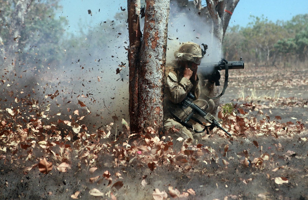 Marines Conduct Movement-to-Contact Training in Australia