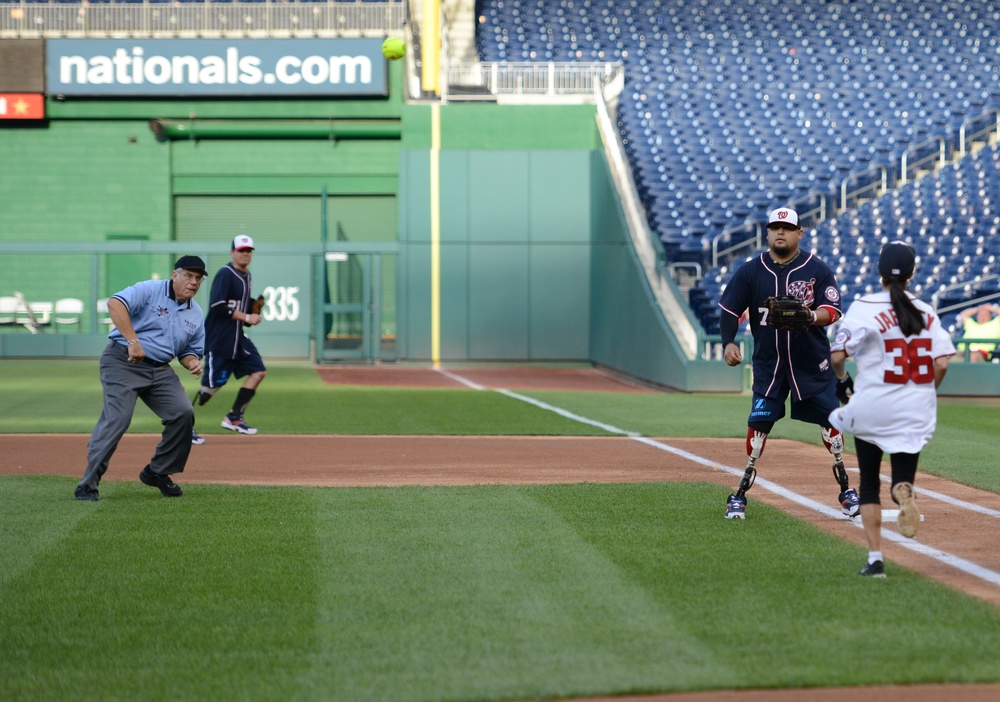 Marine Corps Wounded Warrior Plays in Softball Classic