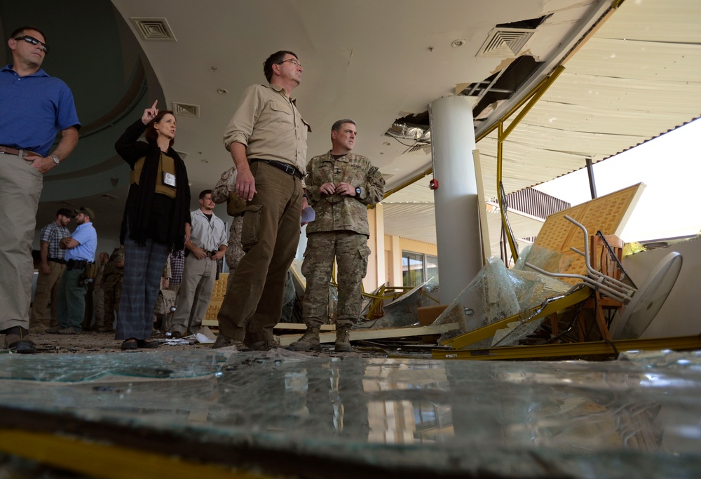 Deputy Defense Secretary Surveys Damage After Taliban Attack on U.S. Consulate in Afghanistan