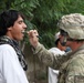 U.S. Soldier Collects DNA Sample for Biometrics at Afghan Security Checkpoint