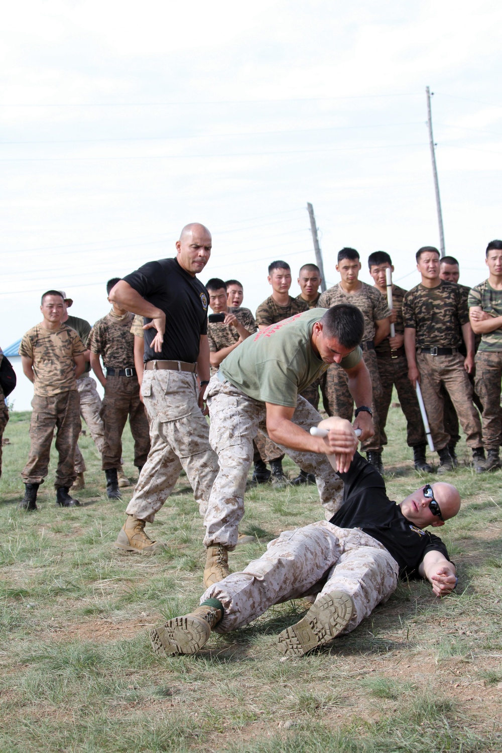 Marines Demonstrate Nonlethal Tactics at Weapons Seminar in Mongolia