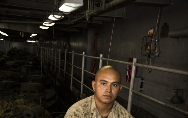 Marine Amphibious Assault Crewman Aboard USS Carter Hall