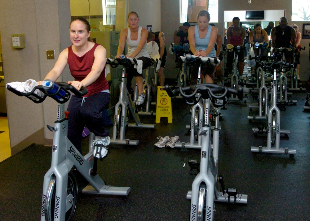 Civilian Employees Enjoy Military Fitness Facilities