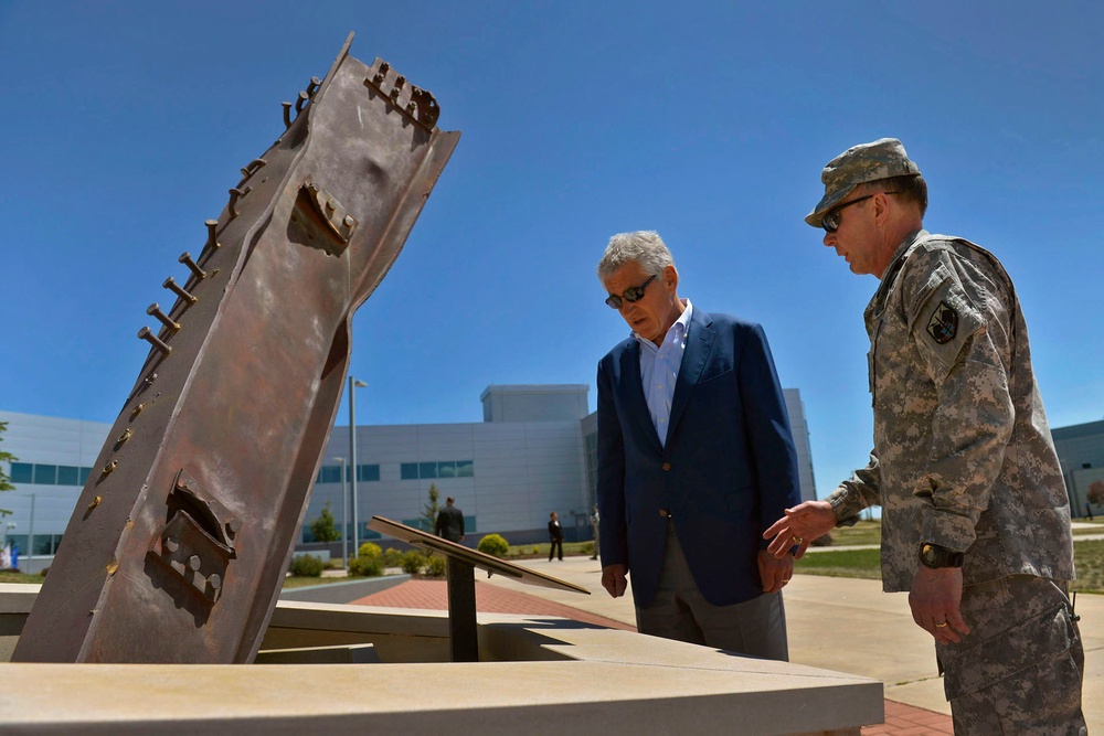 Defense Secretary Visits 9/11 Memorial at U.S. Northern Command Headquarters